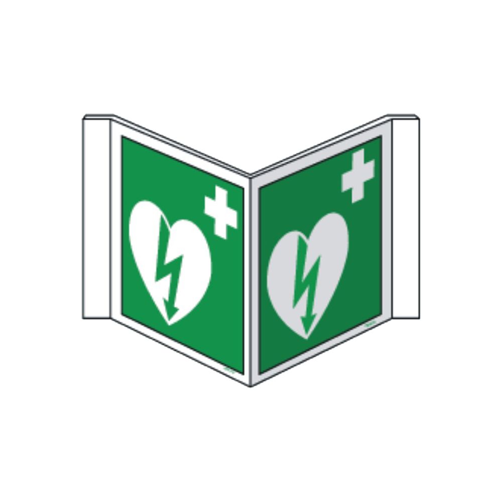Panoramisch AED Bord - Goede Zichtbaarheid, 2 Maten -