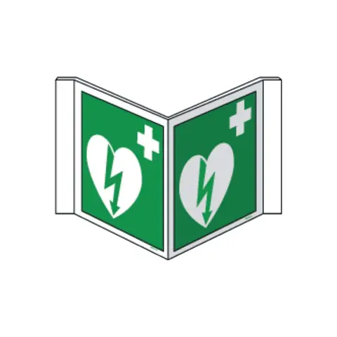 Panoramisch AED Bord - Goede Zichtbaarheid, 2 Maten -