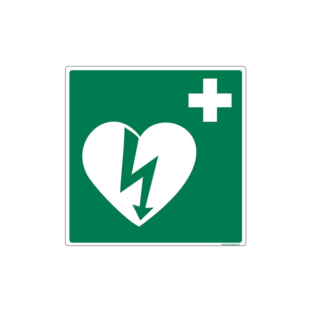 AED Sticker - Duidelijke Aanduiding van Levensreddende Apparatuur