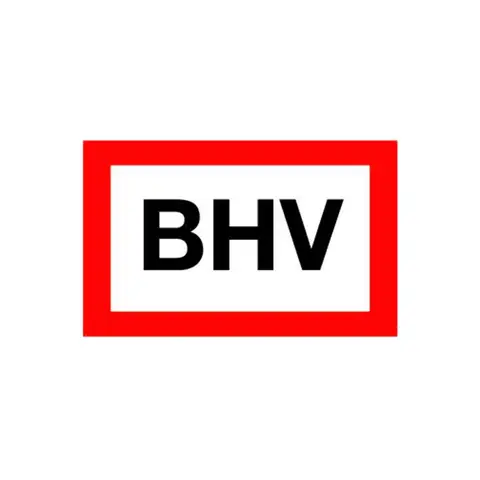 BHV Bordje Sticker 15x20cm - Duidelijke Aanduiding Materiaal