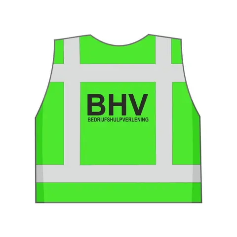 BHV Veiligheidshesje Groen - Zichtbaarheid en Veiligheid