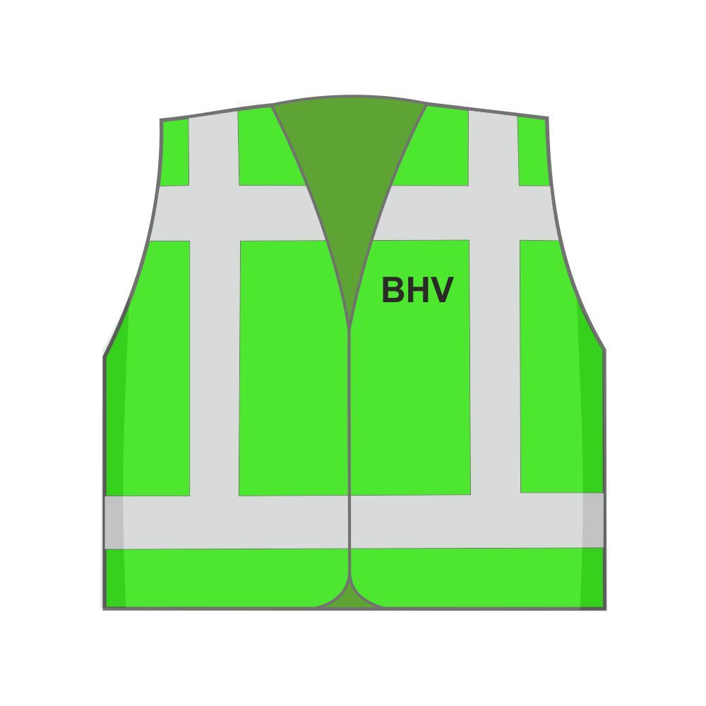 BHV Veiligheidshesje Groen - Zichtbaarheid en Veiligheid 2