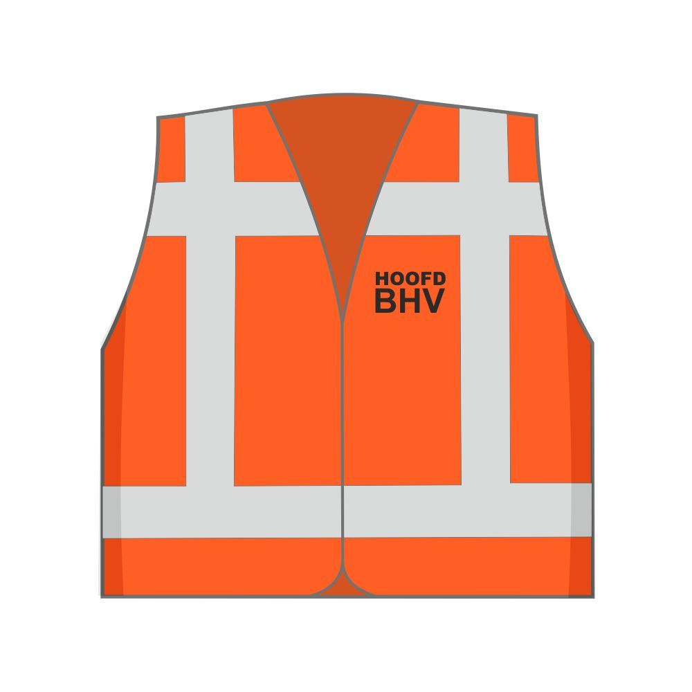 HOOFD BHV Veiligheidshesje Oranje - Zichtbaarheid en Autoriteit 2