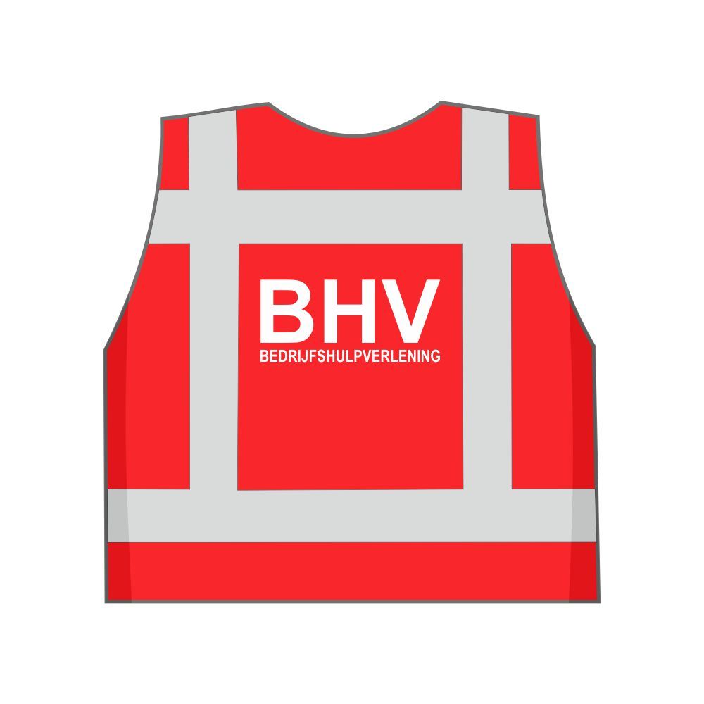 BHV Veiligheidshesje Rood - Zichtbaarheid en Veiligheid Gegarandeerd