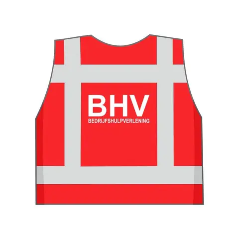BHV Veiligheidshesje Rood - Zichtbaarheid en Veiligheid Gegarandeerd