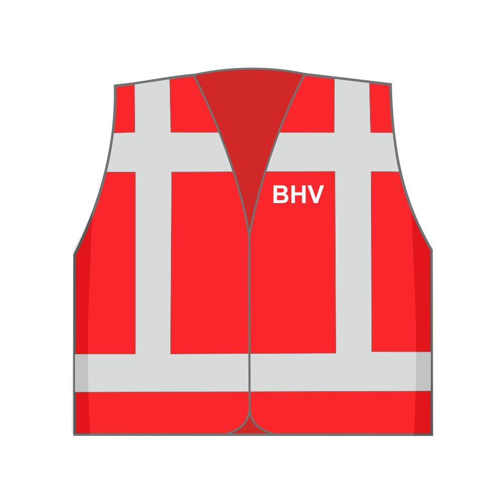 BHV Veiligheidshesje Rood - Zichtbaarheid en Veiligheid Gegarandeerd 2