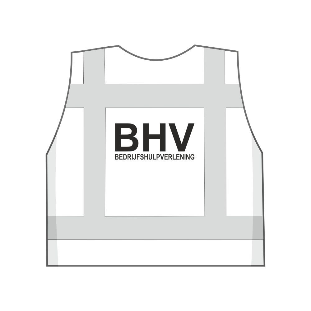 BHV Veiligheidshesje Wit - Zorg voor Maximale Zichtbaarheid