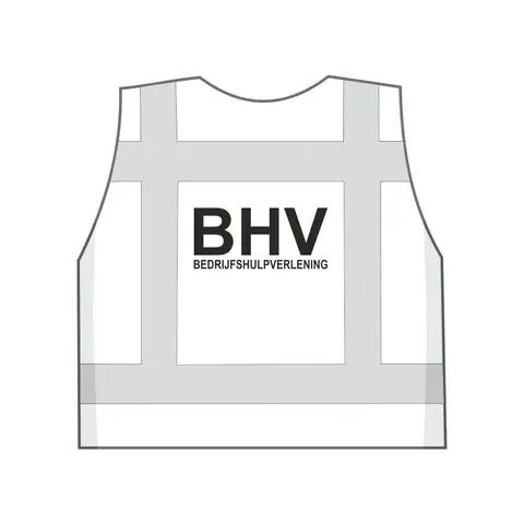 BHV Veiligheidshesje Wit - Zorg voor Maximale Zichtbaarheid