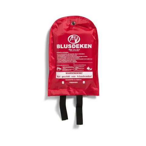 Blusdeken 100x100cm in Nylon Wandhouder - Veilige Controle over Beginbranden