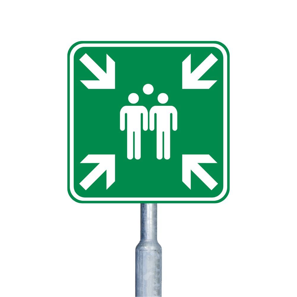 Bord Verzamelplaats met Flespaal - Complete Evacuatie Oplossing
