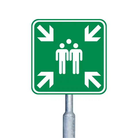 Bord Verzamelplaats met Flespaal - Complete Evacuatie Oplossing