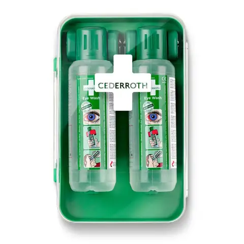 Cederroth Eye Wash Cabinet met 2 x 500 ml Oogdouche - Snelle Noodhulp