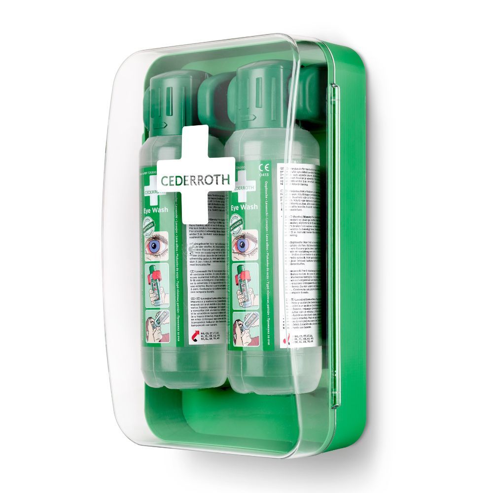 Cederroth Eye Wash Cabinet met 2 x 500 ml Oogdouche - Snelle Noodhulp 2