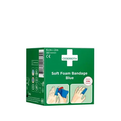 Cederroth Soft Foam Bandage 6cm x 2m Blauw - Veiligheid Eerst