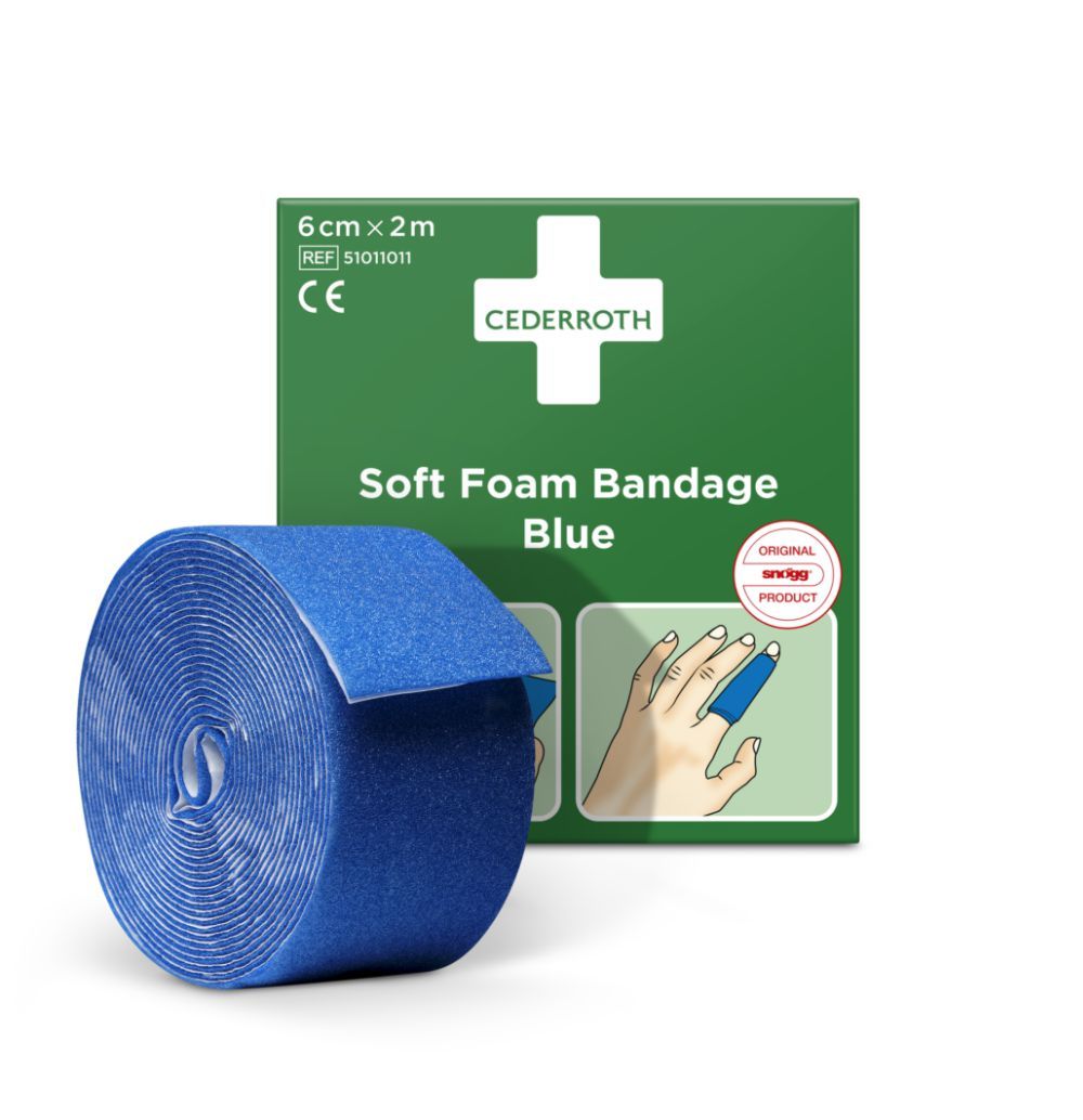 Cederroth Soft Foam Bandage 6cm x 2m Blauw - Veiligheid Eerst 2