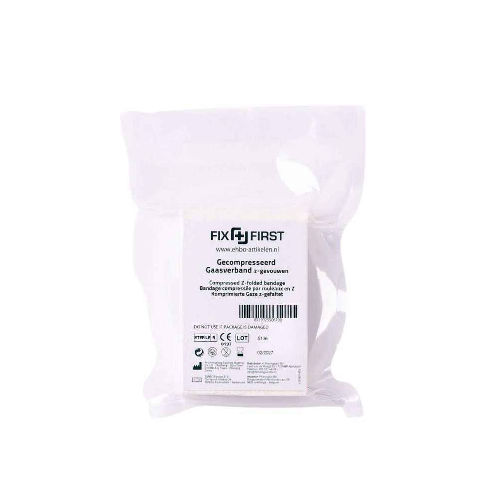 Compressed Gauze 375 cm x 11,4 cm - Compact en Absorberend Steriel Gaas