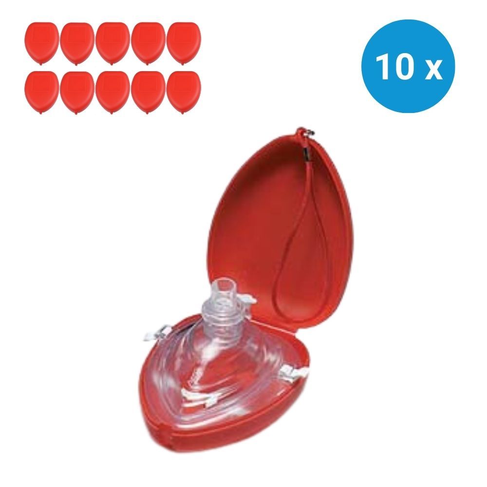 CPR Mask Hard-Case Voordeelpakket - 10 stuks