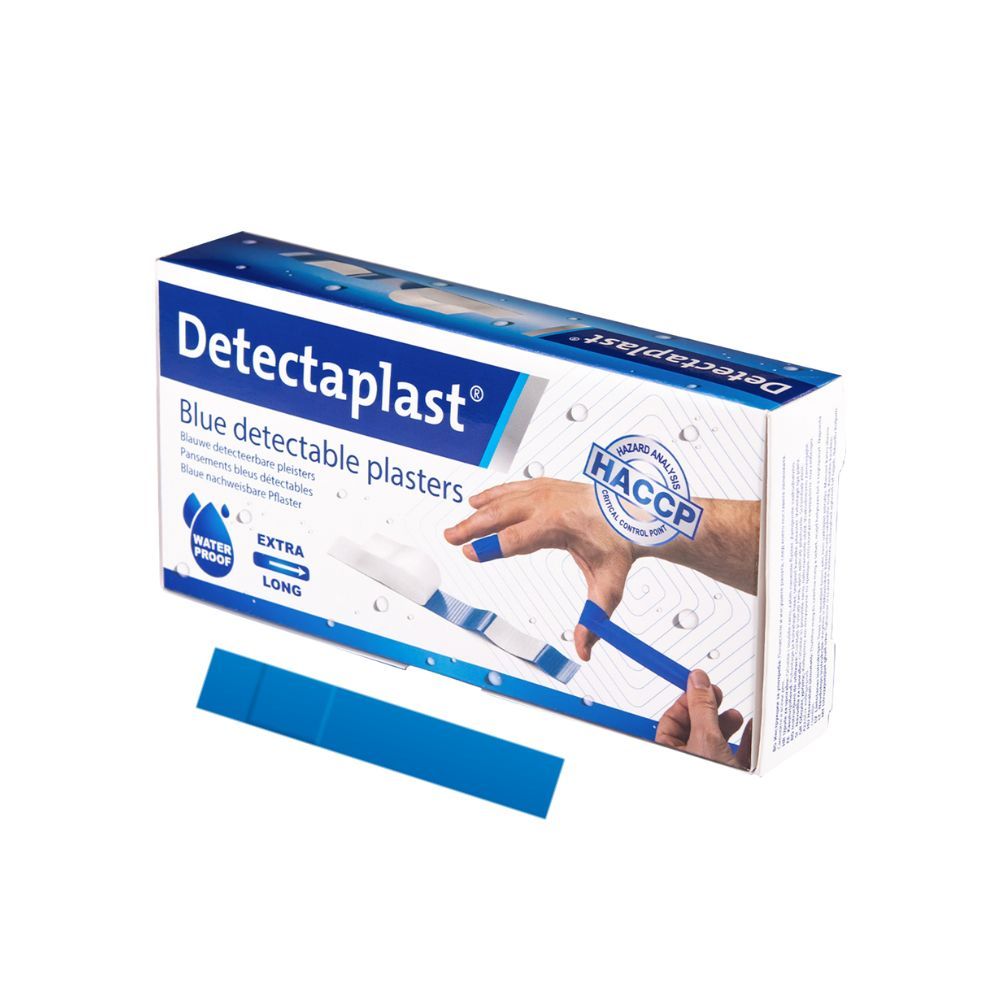 Detecteerbare Vingerpleisters PE 12 x 2 cm - HACCP Goedgekeurd