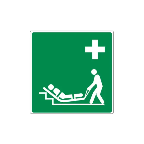 Evacuatiematras Sticker - Weerbestendig Vinyl Pictogram