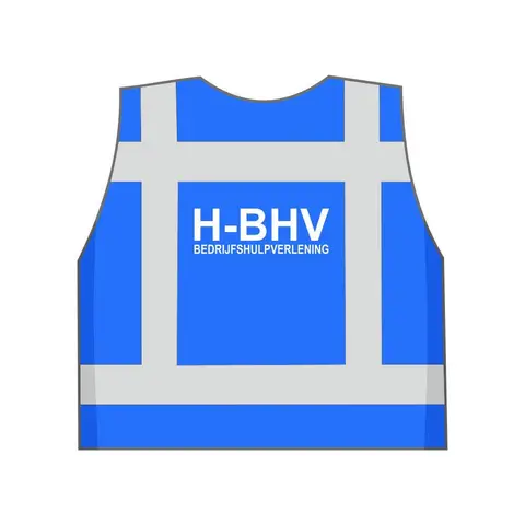 H-BHV Veiligheidshesje Blauw - Duidelijk Zichtbaar en Professioneel