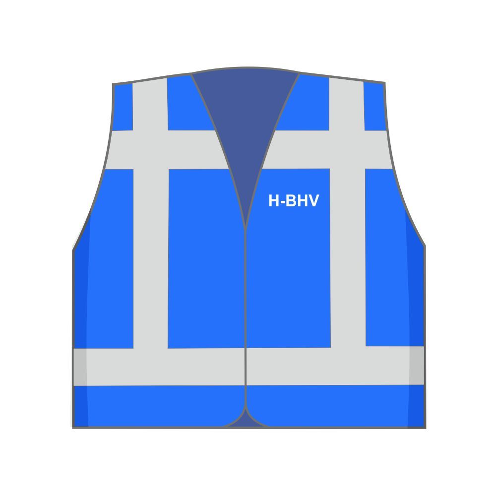 H-BHV Veiligheidshesje Blauw - Duidelijk Zichtbaar en Professioneel 2