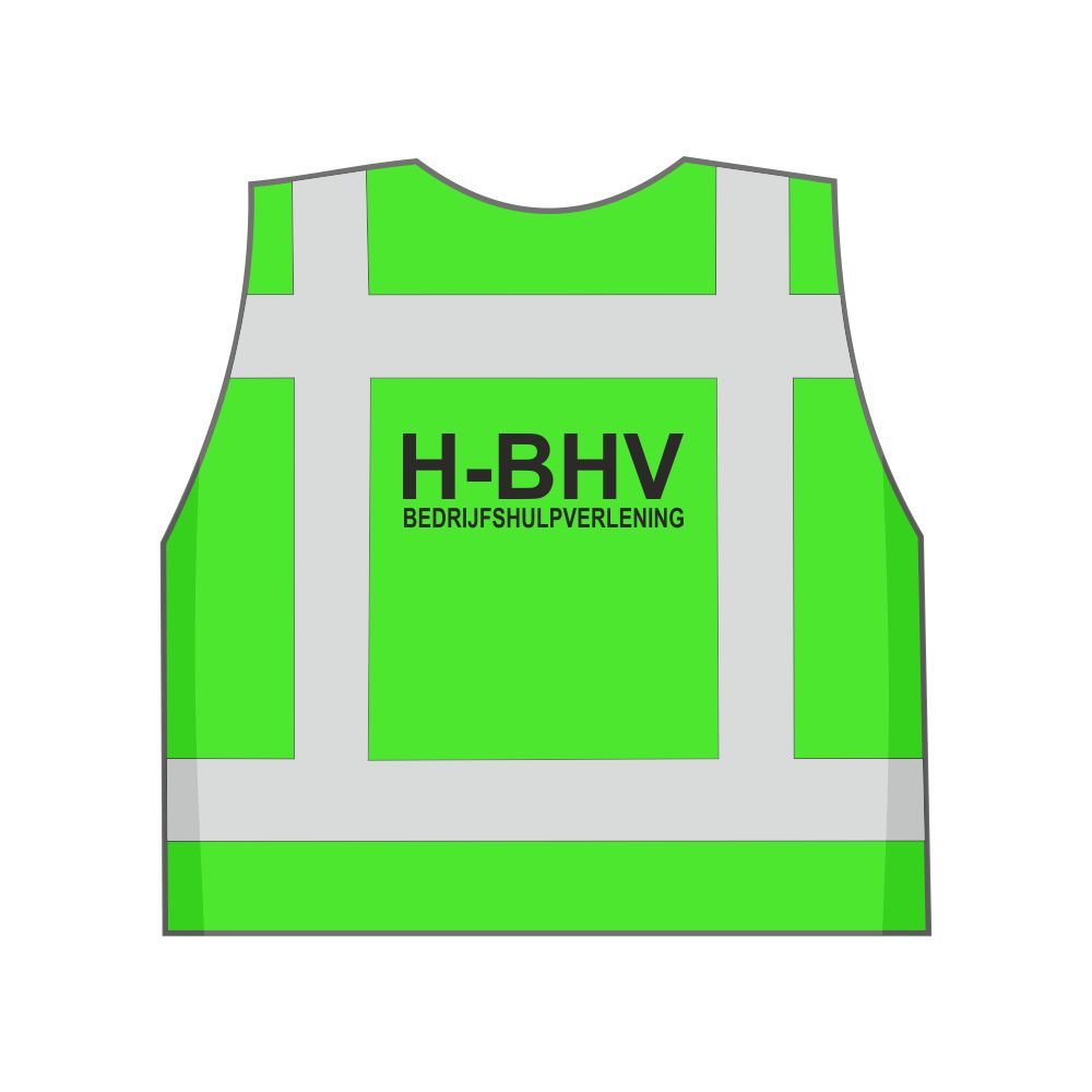 H-BHV Veiligheidshesje Groen | Zichtbaarheid & Herkenbaarheid voor BHV'ers