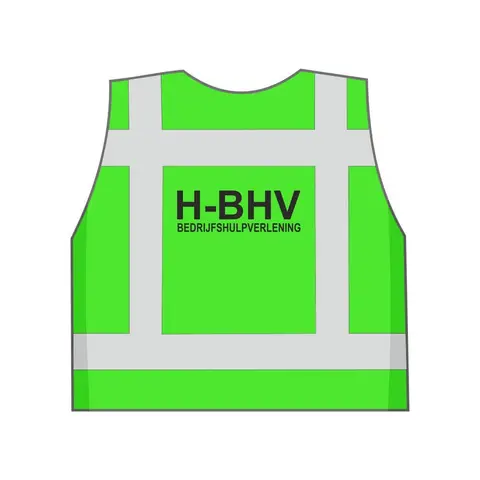 H-BHV Veiligheidshesje Groen | Zichtbaarheid & Herkenbaarheid voor BHV'ers