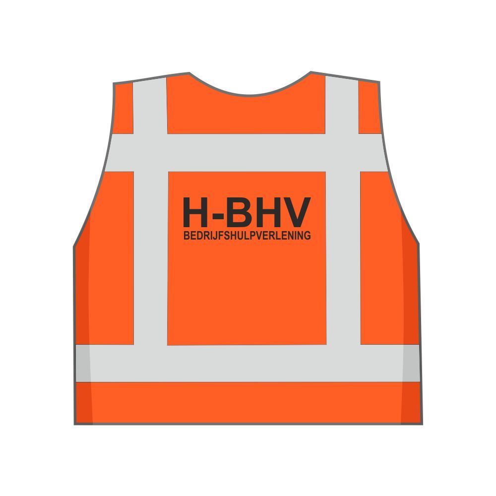 H-BHV Veiligheidshesje Oranje - Zichtbaarheid en Herkenbaarheid