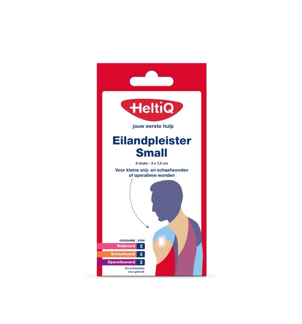 HeltiQ Eilandpleister Small 7,5 x 5cm - 8 stuks