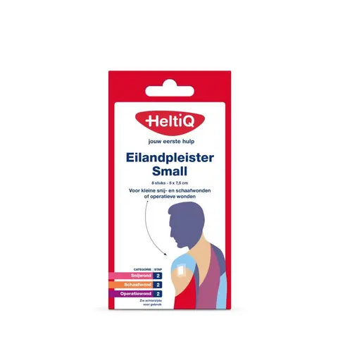 HeltiQ Eilandpleister Small 7,5 x 5cm - 8 stuks