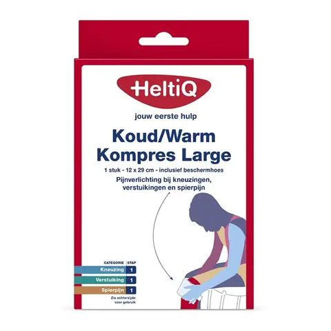 HeltiQ Koud/Warm Kompres Large 12 x 29 cm - Dubbele Pijnverlichting