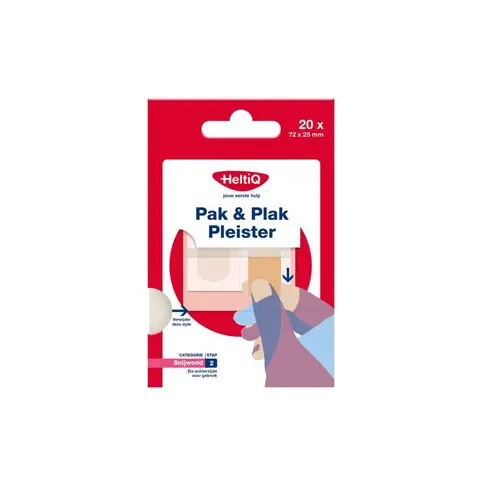 HeltiQ Pak & Plak Pleisters Textiel - Eenvoudig en Hygiënisch