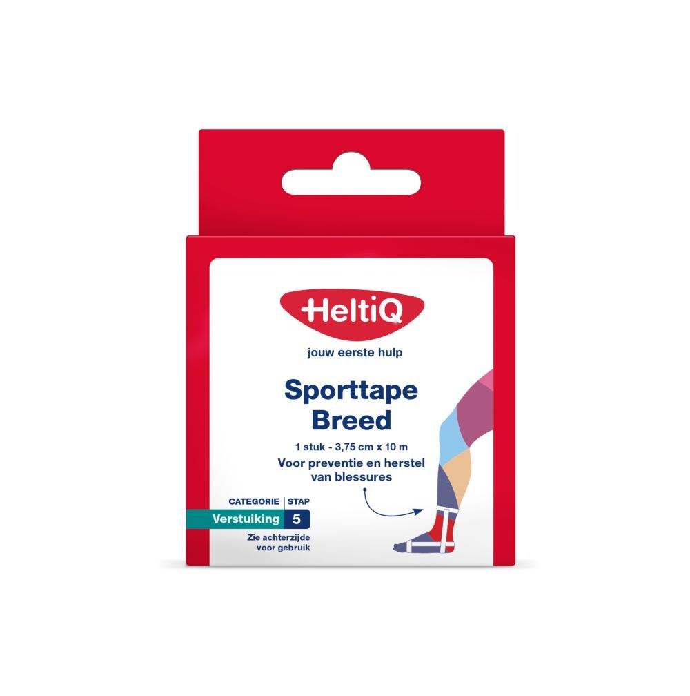 HeltiQ Sporttape Breed 3,75 cm x 10 m - Optimale Ondersteuning voor Knieën en Enkels