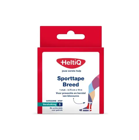 HeltiQ Sporttape Breed 3,75 cm x 10 m - Optimale Ondersteuning voor Knieën en Enkels