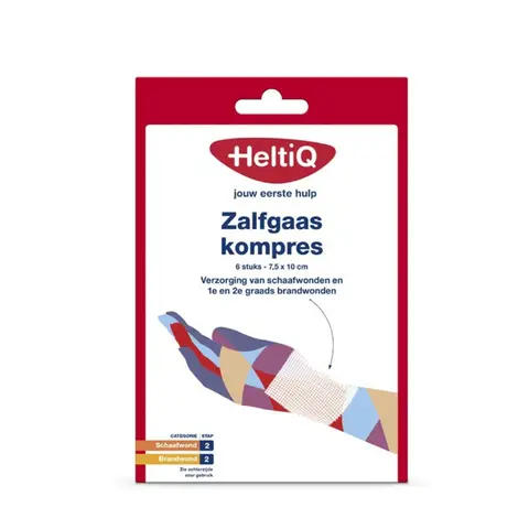 HeltiQ Zalfgaas 7,5 x 10 cm - 6 stuks | Optimale Wondverzorging