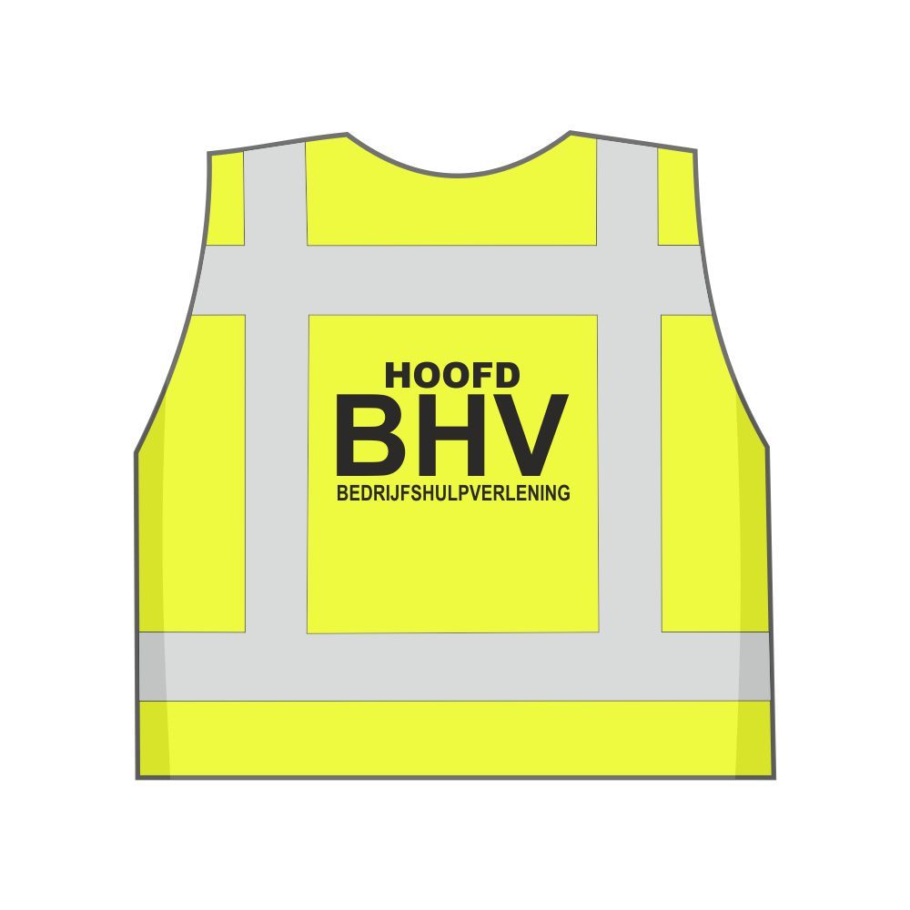 HOOFD BHV Veiligheidshesje Geel - Maximale Zichtbaarheid en Herkenbaarheid