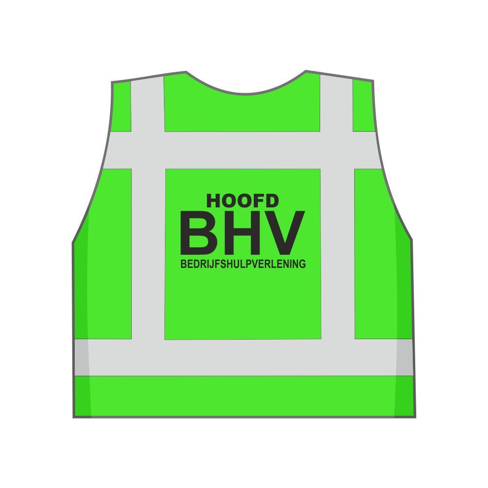 Hoofd BHV Veiligheidshesje Groen - Duidelijk Zichtbaar en Professioneel