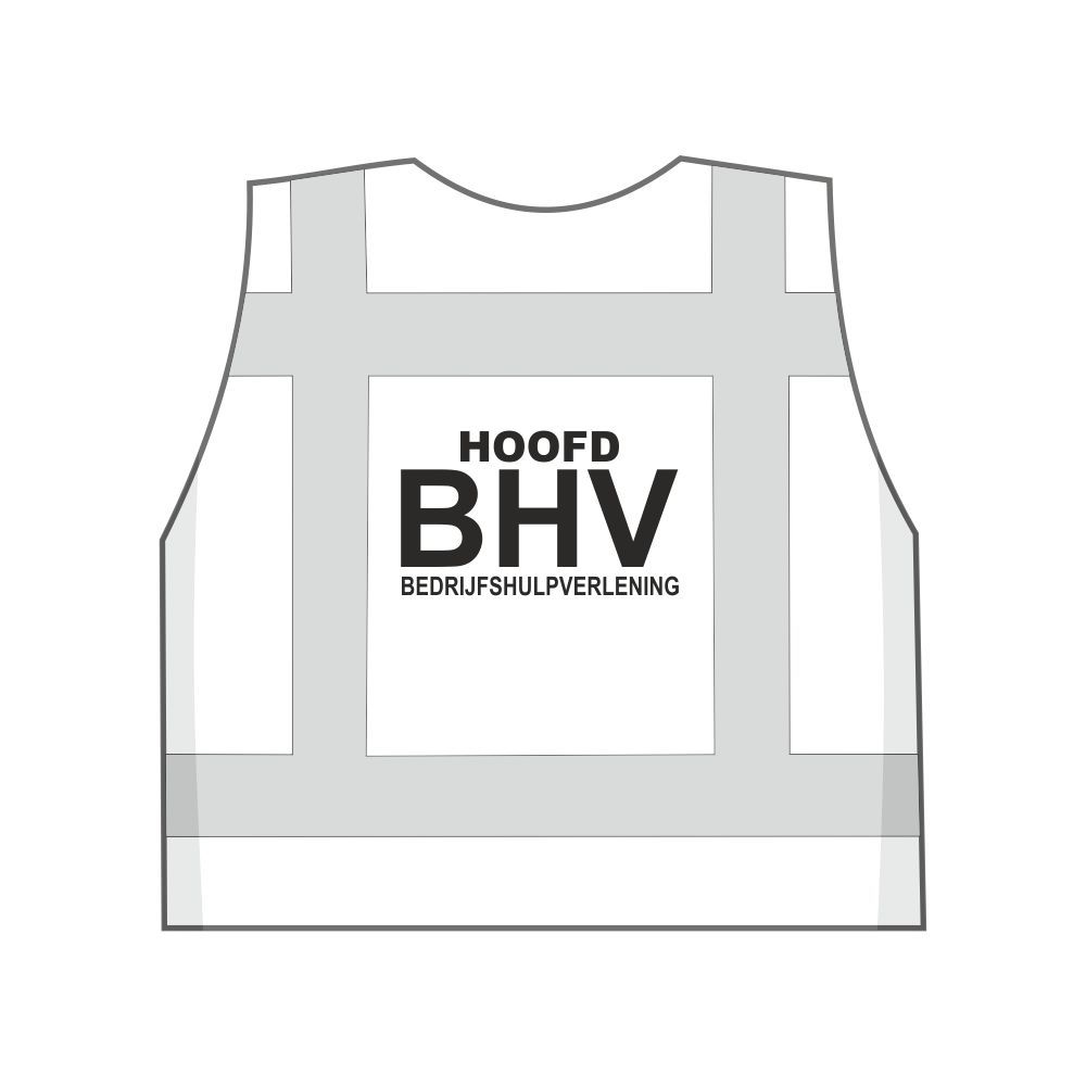 Hoofd BHV Veiligheidshesje Wit - Zichtbaarheid en Autoriteit