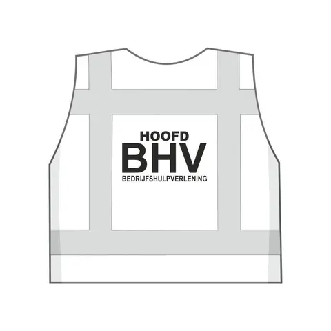 Hoofd BHV Veiligheidshesje Wit - Zichtbaarheid en Autoriteit