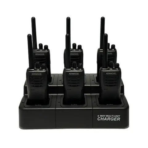 Kenwood TK-3501 set van 6 portofoons met multicharger – Altijd klaar voor gebruik