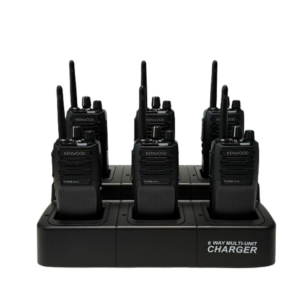 Kenwood TK-3701D Portofoon Set met Multilader (6 stuks)