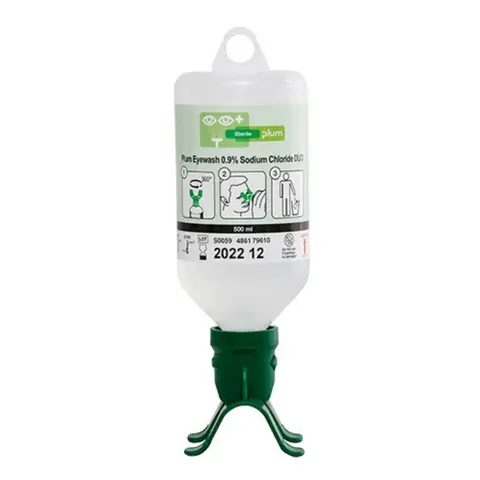 Plum DUO Oogdouche 500ml 0.9% Sodium Chloride - Gelijktijdig Spoelen Beide Ogen