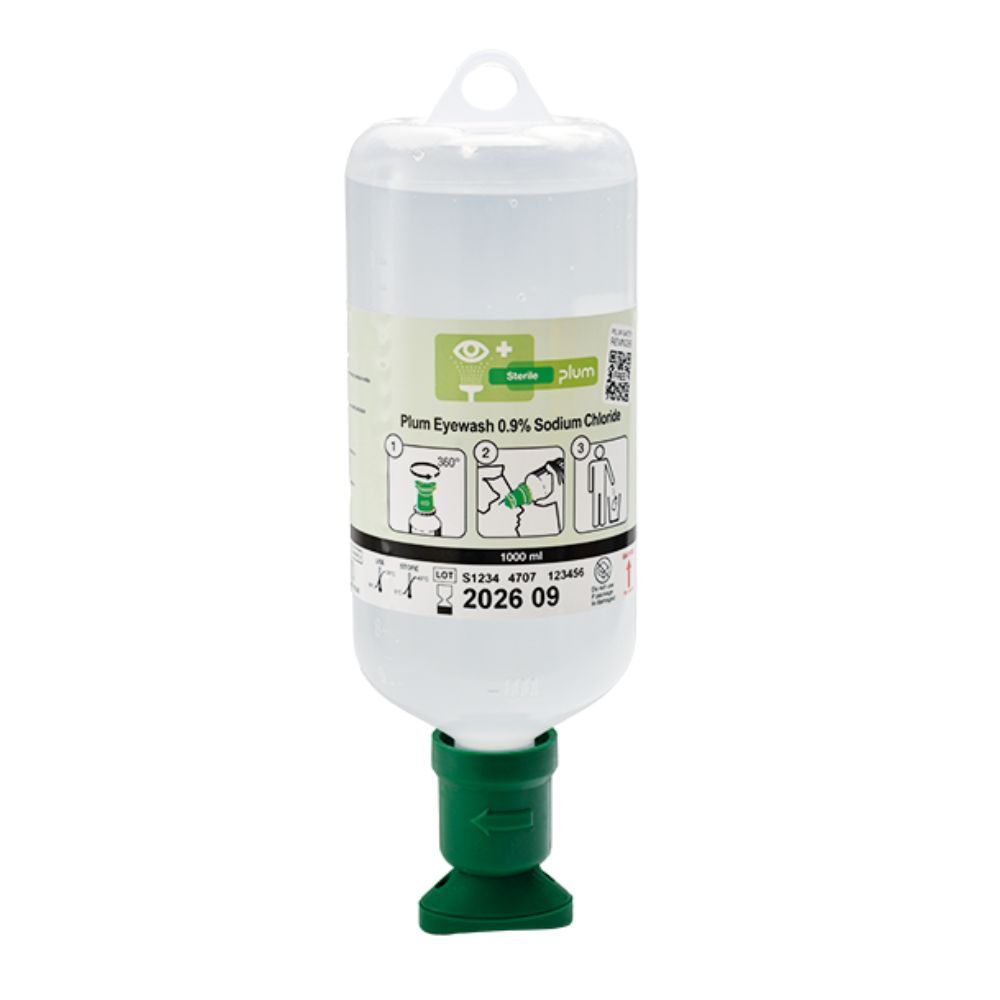 Plum Oogdouche 1000 ml 0.9% Sodium Chloride - Snelle en Effectieve Spoeling
