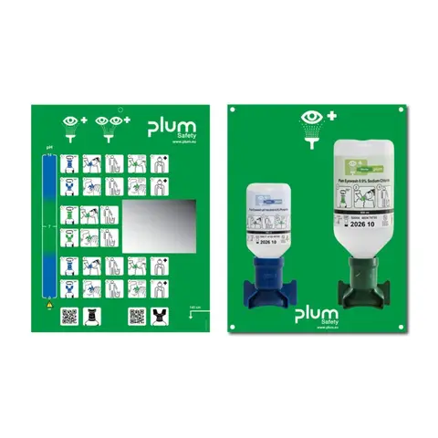 Plum Oogdouche Station 1 x 500 ml 0.9% NaCl + 1 x 200 ml 4.9% pH Neutraal