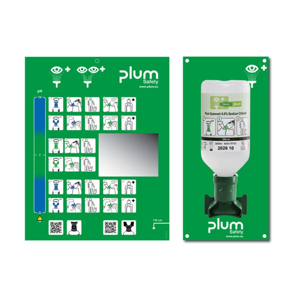 Plum Oogdouche Station 1 x 500 ml 0.9% - Essentieel voor Oogbescherming