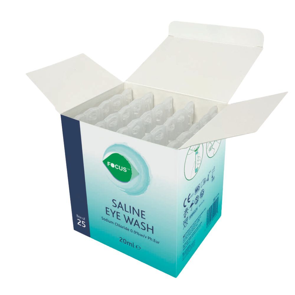 Saline Oogspoelampullen 25 x 20 ml - Directe Verlichting bij Oogirritatie 2
