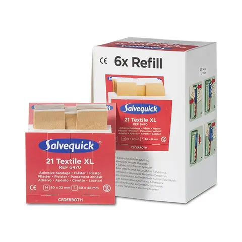 Salvequick Textiel Pleisters XL 6470 Navulling - Elastisch en Extra Groot