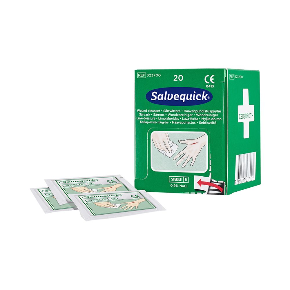 Salvequick Wondreiniger Doekjes - 20 stuks - Hygiënische Wondverzorging