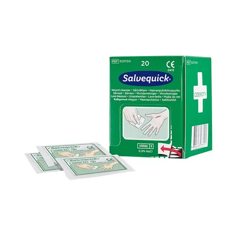 Salvequick Wondreiniger Doekjes - 20 stuks - Hygiënische Wondverzorging