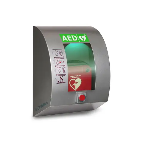 Sixcase AED BuitenKast SC 1330 met Noodknop en Klimaatbeheersing